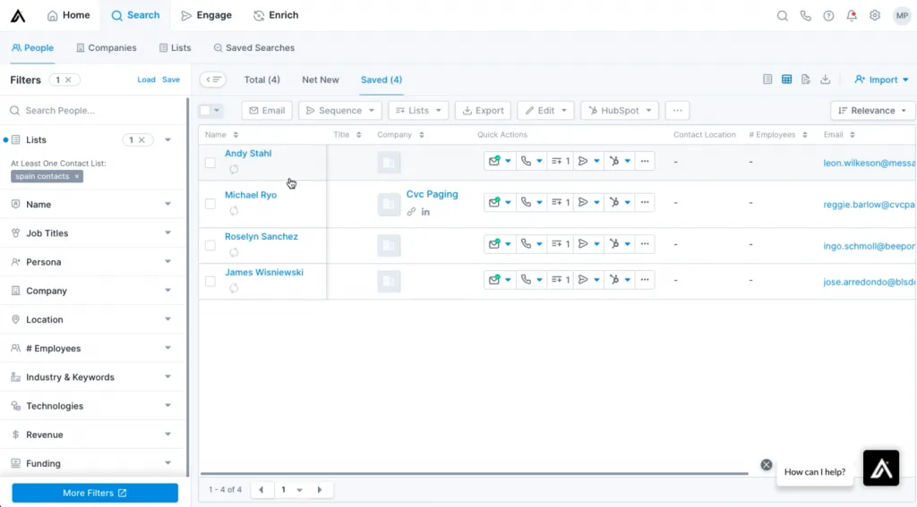 Apollo contacts synced after running process